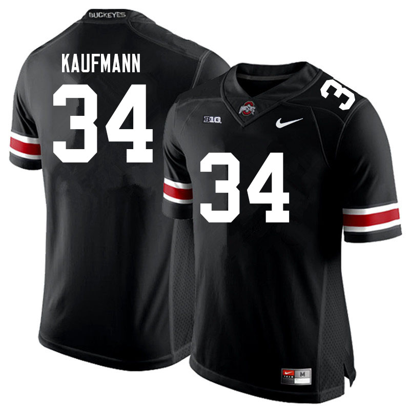 Men #34 Colin Kaufmann Ohio State Buckeyes College Football Jerseys Sale-Black